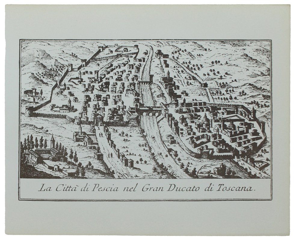 PESCIA: ANTICA MAPPA / VEDUTA - Ristampa anastatica (1970 ca.) | Immagine principale