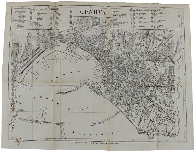 PIANTINA TOPOGRAFICA DI GENOVA.