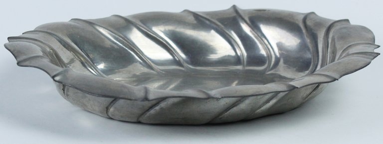 PIATTO OVALE PELTRO VINTAGE CM 25,5x21,5x4,3