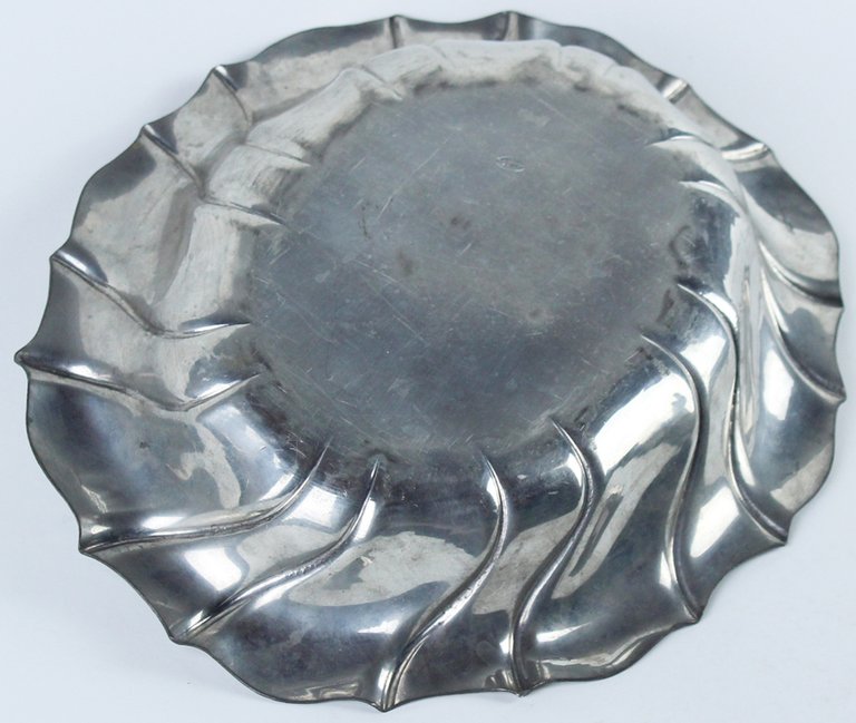 PIATTO OVALE PELTRO VINTAGE CM 25,5x21,5x4,3