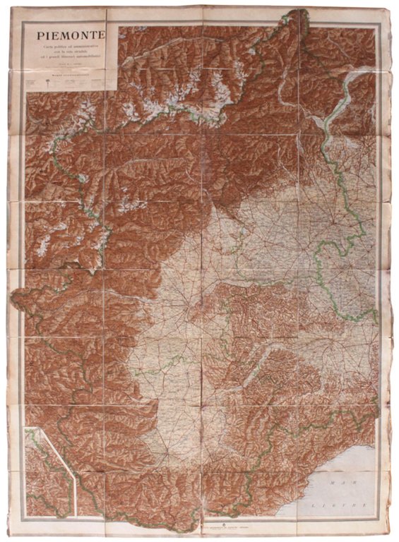 PIEMONTE. CARTA POLITICA E AMMINISTRATIVA con la rete stradale ed … | Immagine Gallery 2