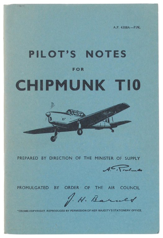 PILOT'S NOTES FOR CHIPMUNK T10. | Immagine Gallery 2
