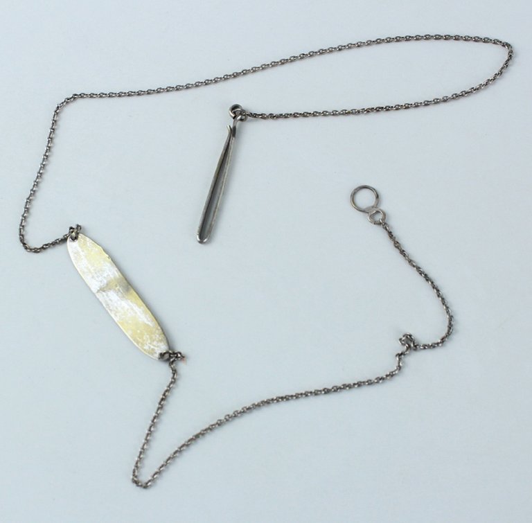 PLACCHETTA ARGENTATA "START" CON CATENELLA E GANCIO CHIUSURA | Immagine Gallery 6