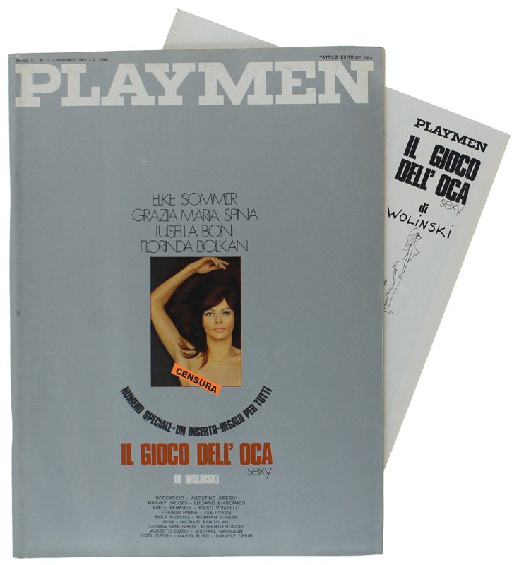 PLAYMEN - Gennaio 1971 : Gioco dell'Oca Saxy di Wolinski …