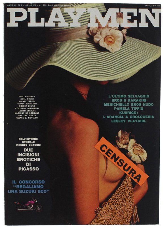 PLAYMEN - Luglio 1972 : due incisioni erotiche di Picasso …