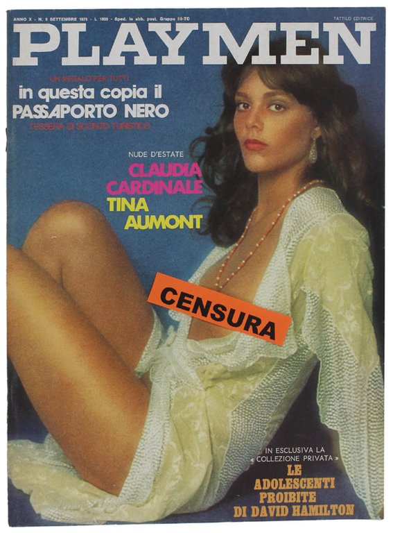 PLAYMEN - Settembre 1976 : Claudia Cardinale, Tina Aumont [come nuovo] - in esclusiva la collezione privata "Le adolescenti proibite di David Hamilton".