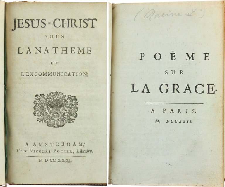 POEME SUR LA GRACE + JESUS-CHRIST SOUS L'ANATHEME ET L'EXCOMMUNICATION.
