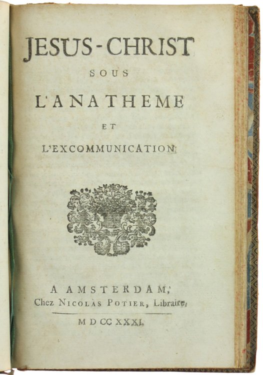 POEME SUR LA GRACE + JESUS-CHRIST SOUS L'ANATHEME ET L'EXCOMMUNICATION.