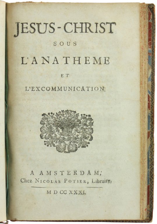 POEME SUR LA GRACE + JESUS-CHRIST SOUS L'ANATHEME ET L'EXCOMMUNICATION.