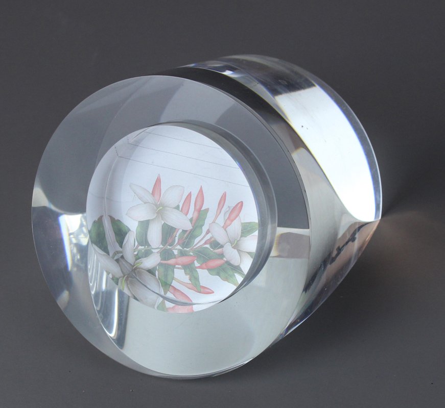 PORTAFOTO DESIGN DA TAVOLO : CILINDRO PLEXIGLAS CM 11x10x9 CIRCA