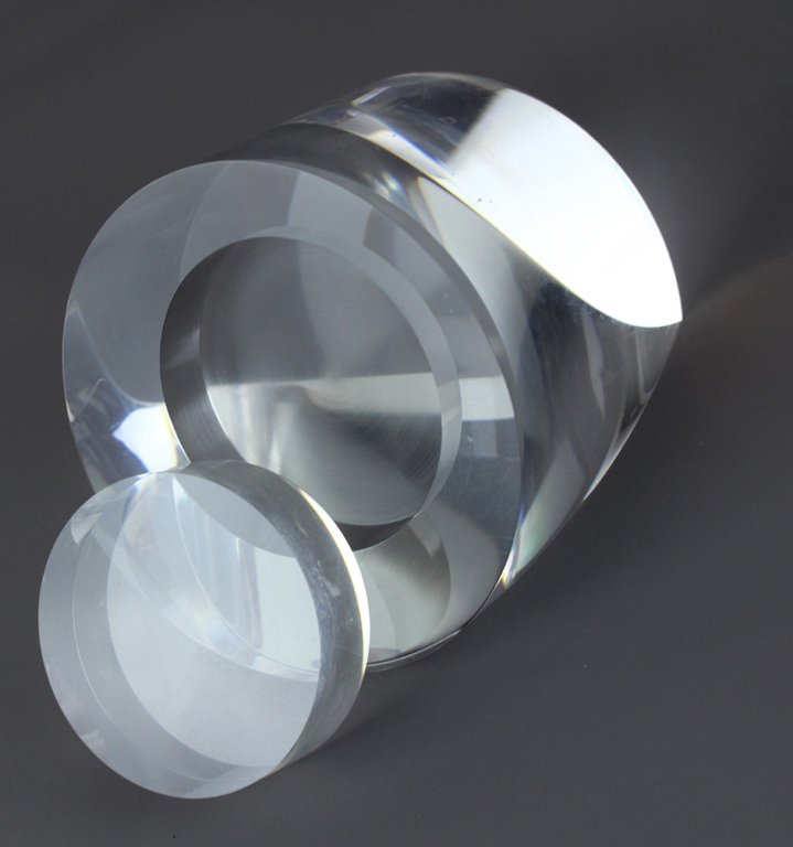 PORTAFOTO DESIGN DA TAVOLO : CILINDRO PLEXIGLAS CM 11x10x9 CIRCA