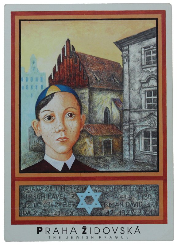 PRAHA ZIDOVSKA - THE JEWISH PRAGUE: unposted postcard