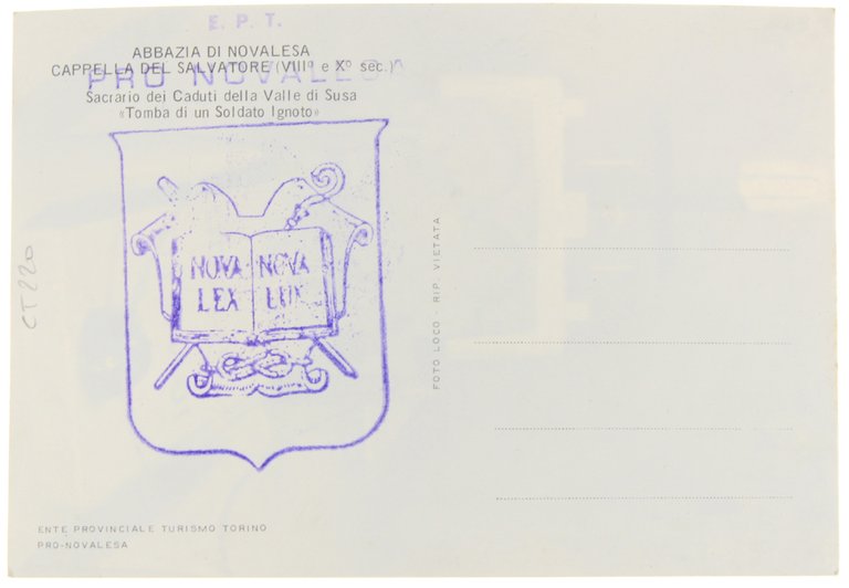 PRIMA GUERRA MONDIALE: ABBAZIA DI NOVALESA (VALLE DI SUSA), TOMBA …