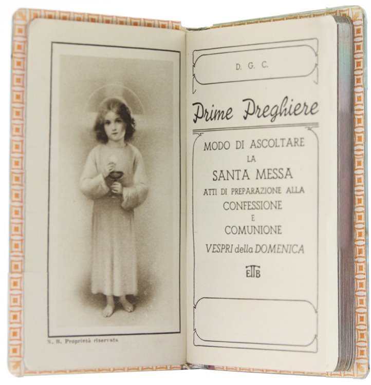 PRIME PREGHIERE. [Bellissimo libretto-ricordo, nuovo]
