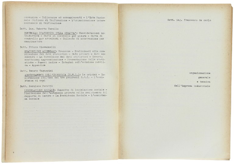 PRINCIPI DI ORGANIZZAZIONE ED ECONOMIA INDUSTRIALE per la formazione dei …
