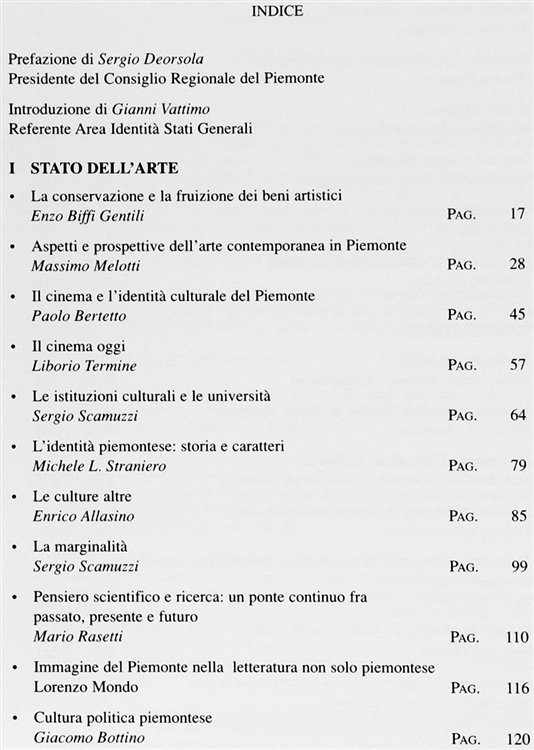 PROGETTI PER L'EUROPA - Riflessioni sull'identità piemontese.