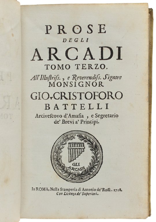 PROSE DEGLI ARCADI. Tomo III (di 3). | Immagine Gallery 2