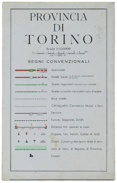 PROVINCIA DI TORINO. Carta a colori, scala 1:150.000. | Immagine Gallery 2