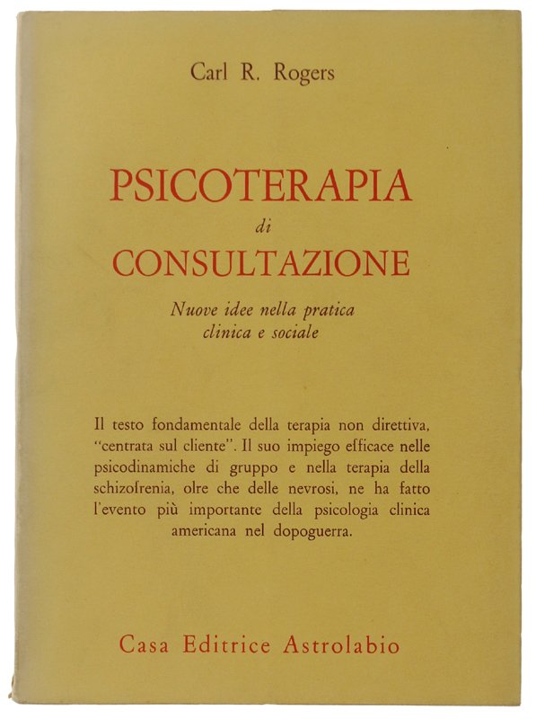 PSICOTERAPIA DI CONSULTAZIONE. Nuove idee nella pratica clinica e sociale.