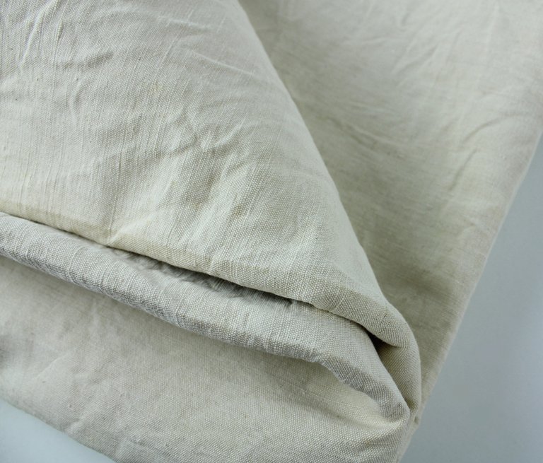 PURO LINO TESSUTO: PEZZA DI TELA GREZZA VINTAGE Misura cm …