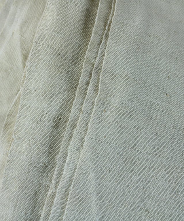 PURO LINO TESSUTO: PEZZA DI TELA GREZZA VINTAGE Misura cm …