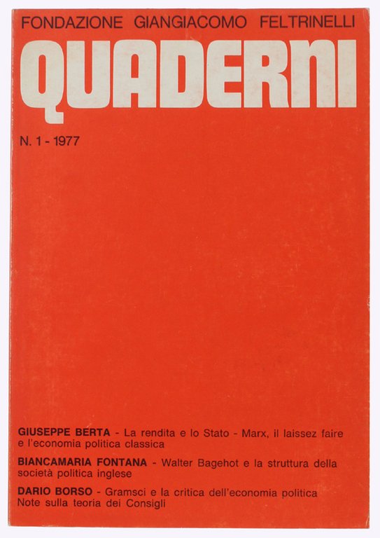 QUADERNI. N. 1 - 1977