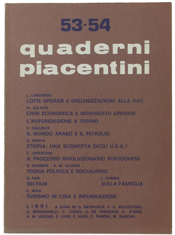 QUADERNI PIACENTINI. N. 53-54 - Dicembre 1974 | Immagine Gallery 2