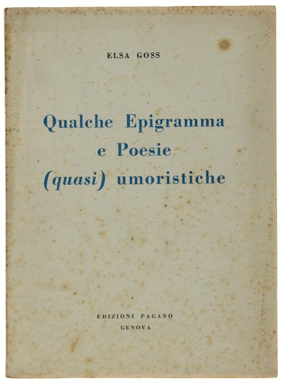 QUALCHE EPIGRAMMA E POESIE (QUASI) UMORISTICHE. | Immagine Gallery 2