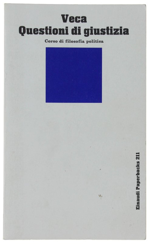 QUESTIONI DI GIUSTIZIA. Corso di filosofia politica.