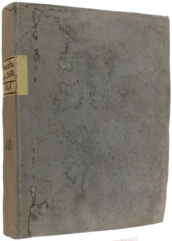 RACCOLTA DEI REGII EDITTI, MANIFESTI, ED ALTRE PROVVIDENZE DEI MAGISTRATI …