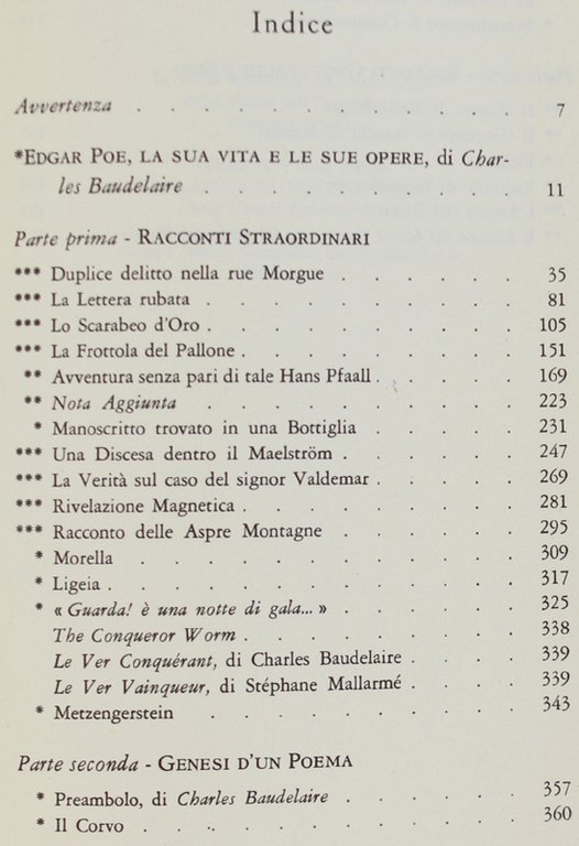 RACCONTI STRAORDINARI - GENESI D'UN POEMA - RACCONTI GROTTESCHI E …