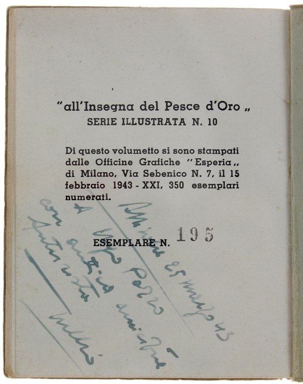 RACCONTO. Con quattordici disegni di Lucio Fontana.