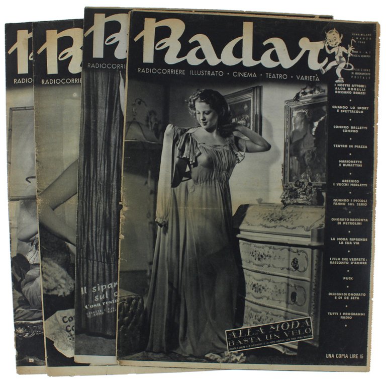 RADAR - RADIOCORRIERE ILLUSTRATO. Cinema - Teatro - Varietà. Anno …