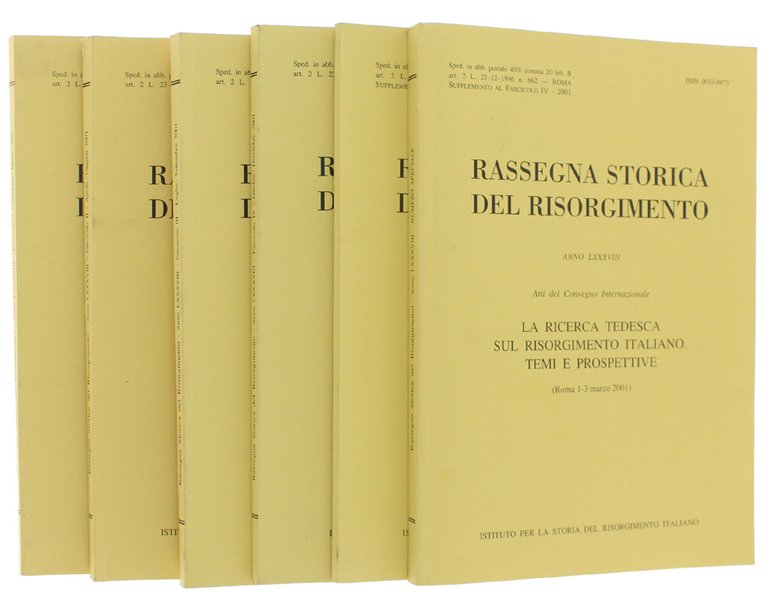 RASSEGNA STORICA DEL RISORGIMENTO. Annata completa 2001 (anno LXXXVIII).