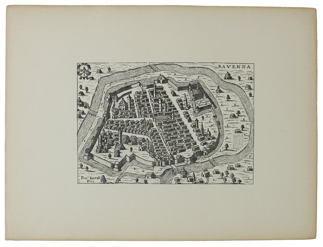RAVENNA: ANTICA MAPPA / VEDUTA - Ristampa anastatica (1970 ca.) | Immagine principale