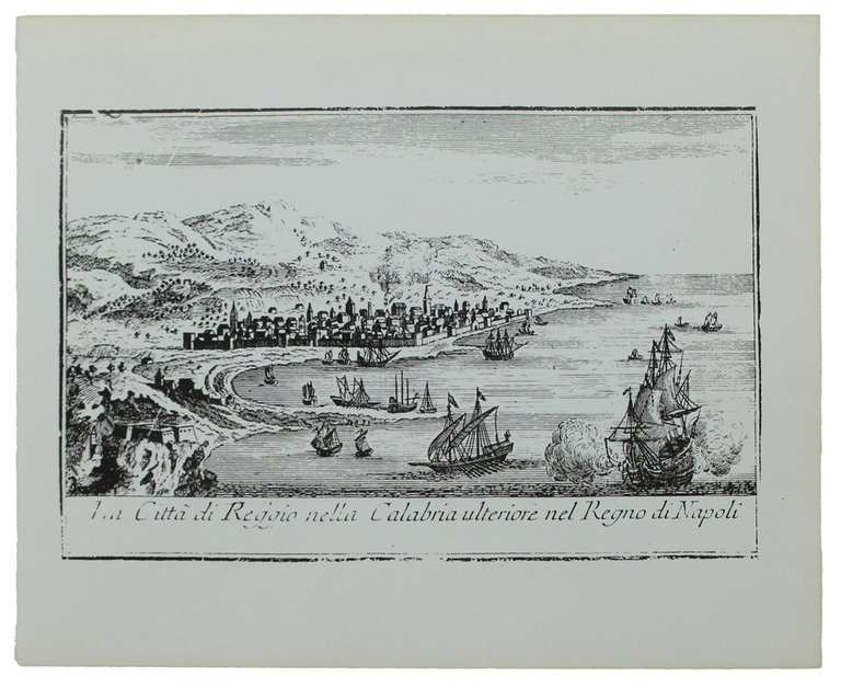 REGGIO CALABRIA: ANTICA MAPPA / VEDUTA - Ristampa anastatica (1970 ca.)