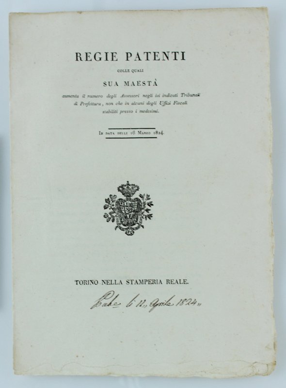 REGIE PATENTI colle quali SUA MAESTA' aumenta il numero degli …