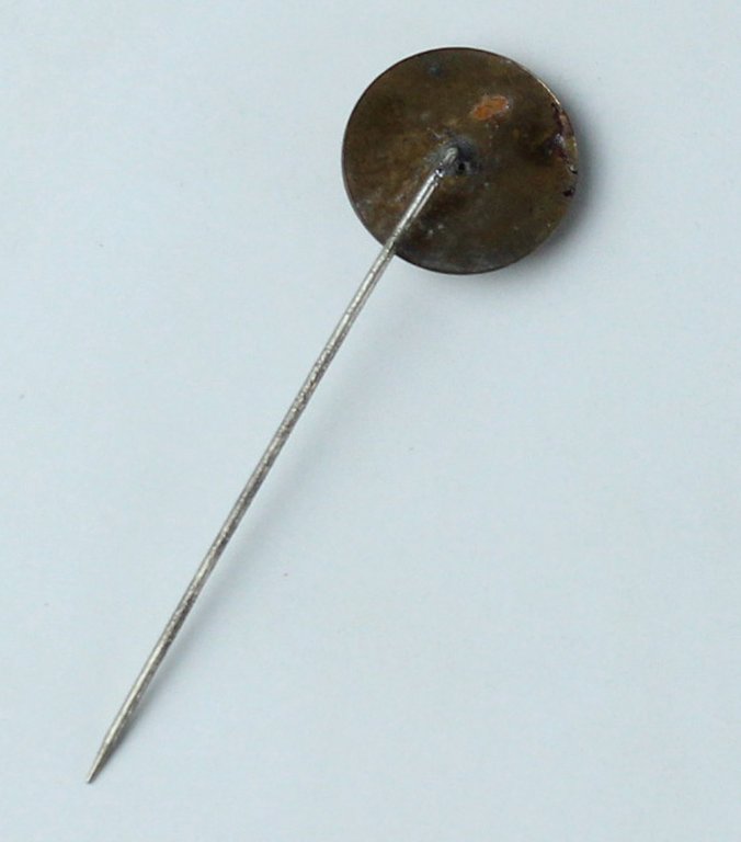 REGIO ESERCITO: BERSAGLIERI SPILLETTA VINTAGE METALLO DORATO E SMALTO ROSSO | Immagine Gallery 5