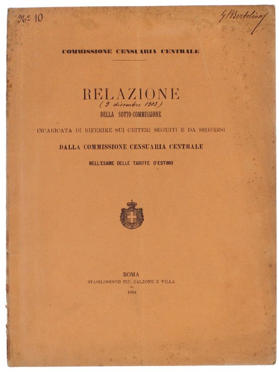 RELAZIONE DELLA SOTTO-COMMISSIONE INCARICATA DI RIFERIRE SUI CRITERI SEGUITI E …