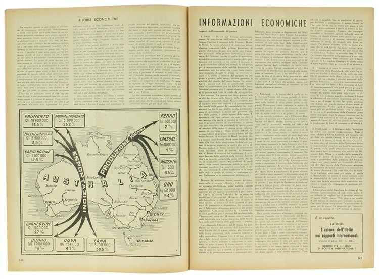 RELAZIONI INTERNAZIONALI. Settimanale di politica estera. Anno 1942.
