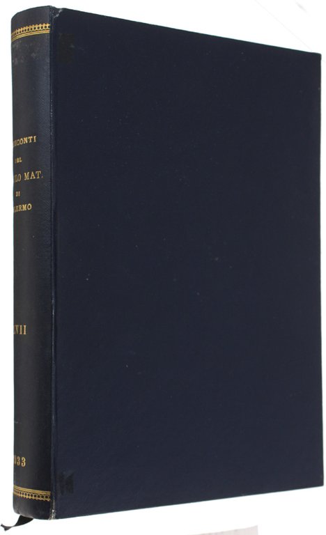 RENDICONTI DEL CIRCOLO MATEMATICO DI PALERMO. Tomo LVII.