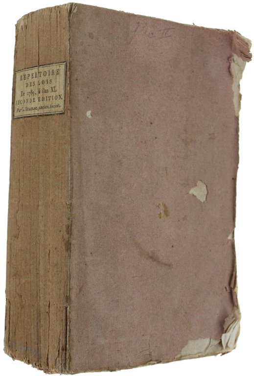 REPERTOIRE DES LOIS, et des arrêtés du gouvernement de 1789 …