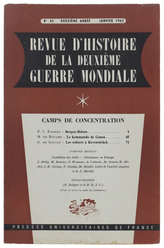 REVUE D'HISTOIRE DE LA DEUXIÈME GUERRE MONDIALE - N. 45 …