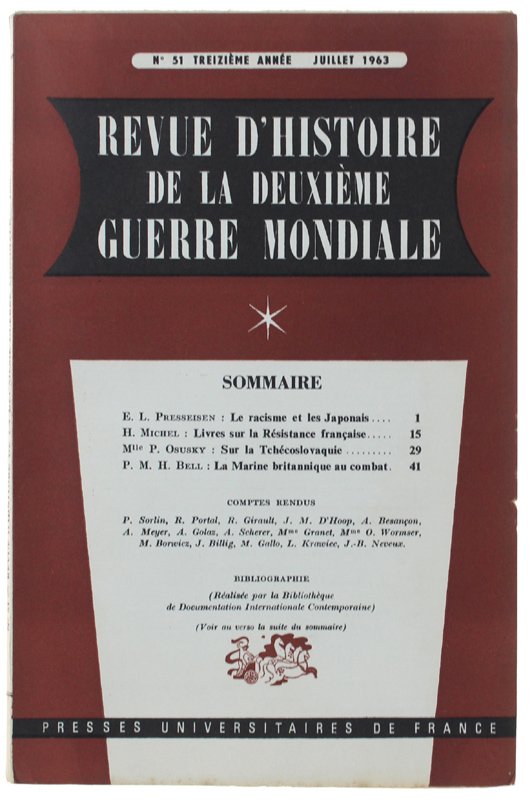 REVUE D'HISTOIRE DE LA DEUXIÈME GUERRE MONDIALE - N. 51 …