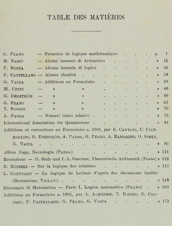REVUE DE MATHEMATIQUES (Rivista di Matematica). Tome VII.