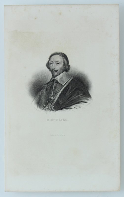 RICHELIEU. [Gravure authentique du XIXe siècle - original print]