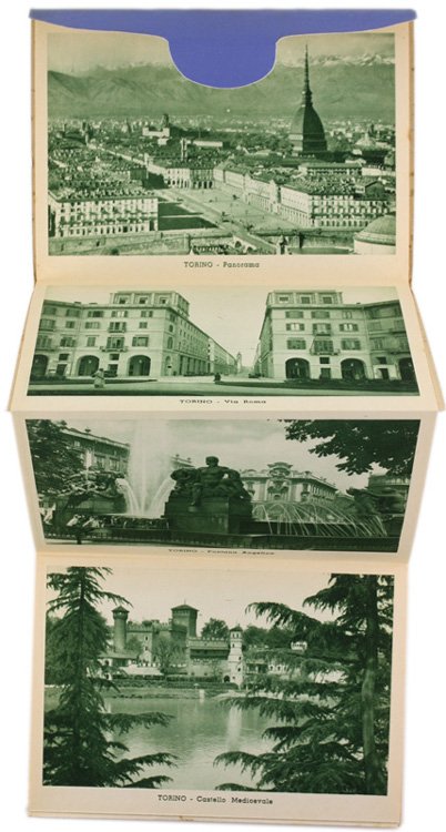 RICORDO DI TORINO [12 vedute fotografiche formato cartolina, album]
