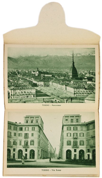 RICORDO DI TORINO [12 vedute fotografiche formato cartolina, album]