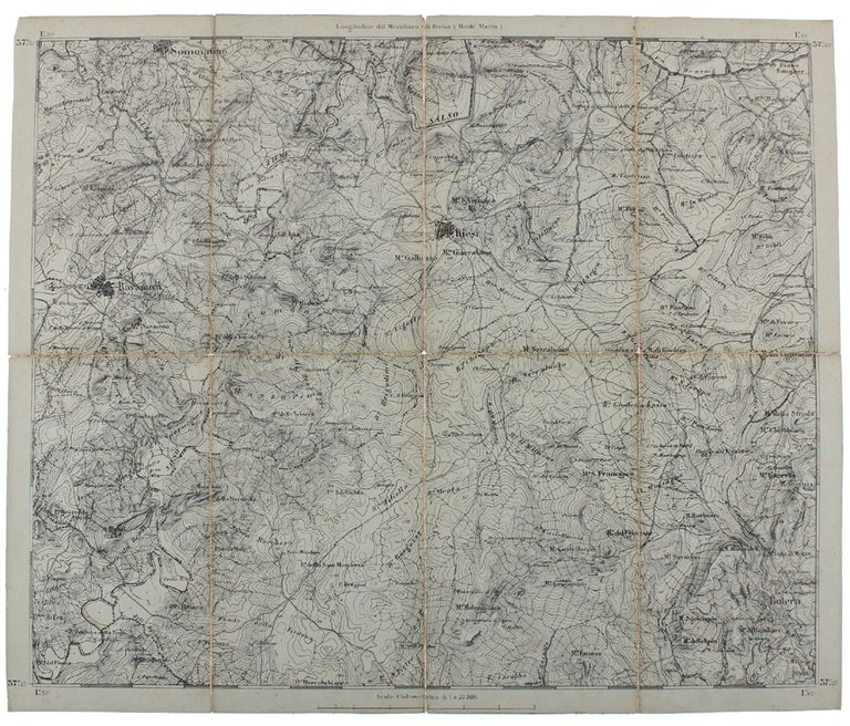 RIESI. Foglio N° 272 della Carta d'Italia. Scala 1:50.000. Longitudine …
