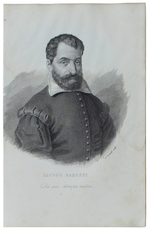 JACOPO BAROZZI incisione su rame di A.Locatellii 1836 ca. (205x130 …